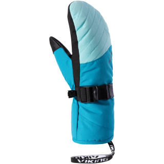 Rękawice narciarskie damskie VIKING Espada Mitten Ski Lady jednopalczaste turkusowe