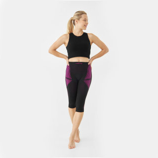Base Layer Etna Lady Pants 3/4 Black-Fuchsia