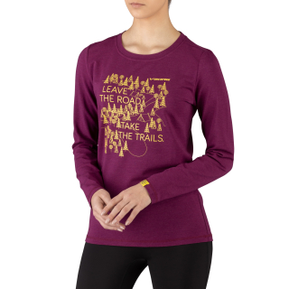 Longsleeve damski VIKING Lako Bamboo Lady bordowy