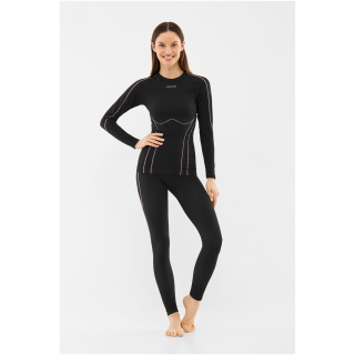 Bielizna damska VIKING Etna 2.0 Lady Set Bamboo czarno-fioletowa
