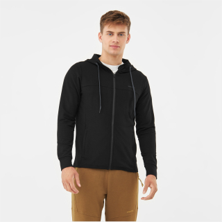 Bluza męska VIKING Lonetree Hoodie Bamboo Man rozpinana z kapturem czarna