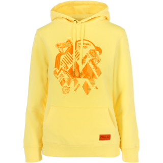 Bluza z kapturem damska Festiwal Górski Lądek-Zdrój żółta z nadrukiem
