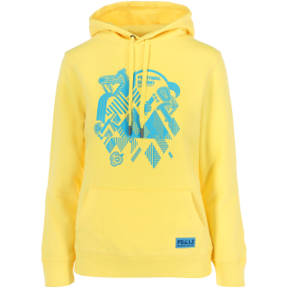 Bluza z kapturem damska Festiwal Górski Lądek-Zdrój żółta z nadrukiem